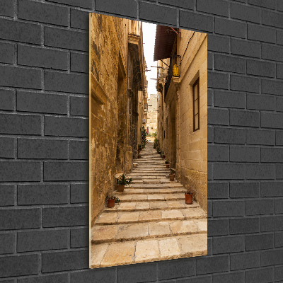 Foto obraz na szkle pionowy Uliczki na Malcie