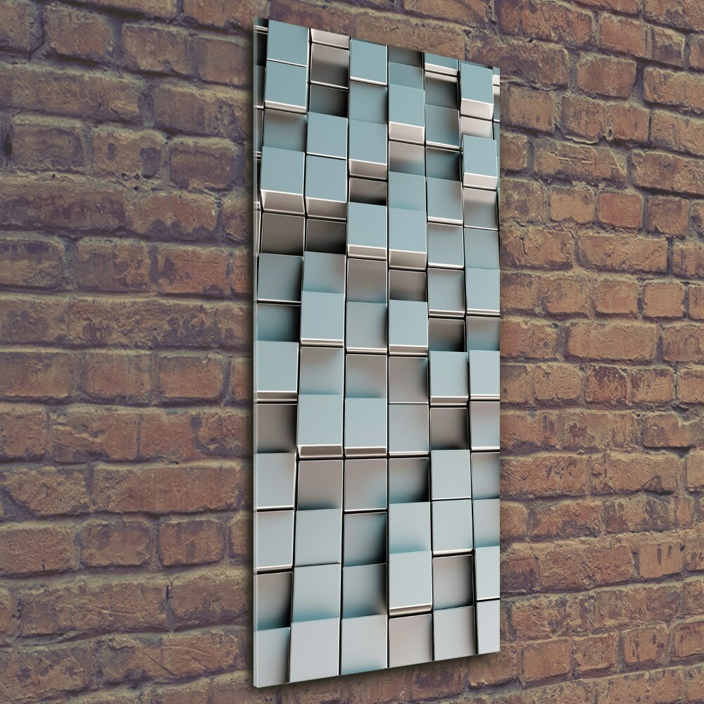 Foto obraz szklany pionowy Ściana sześciany