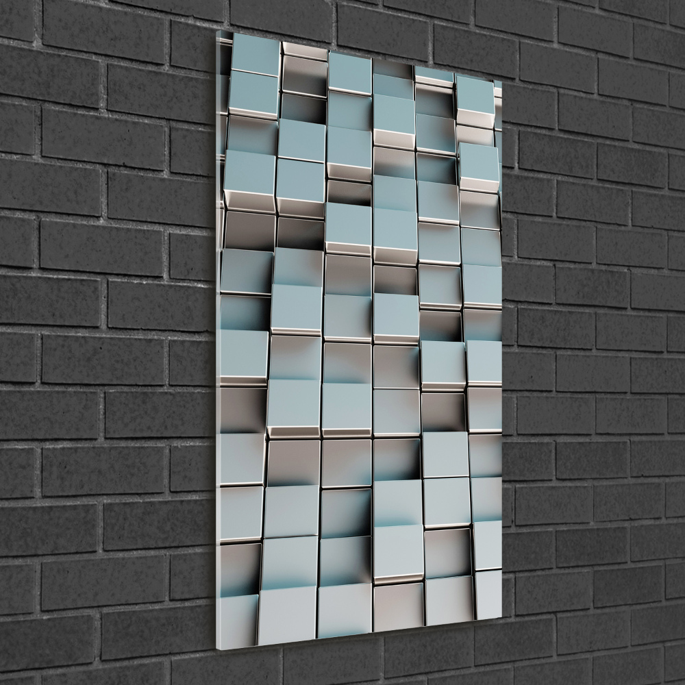 Foto obraz szklany pionowy Ściana sześciany