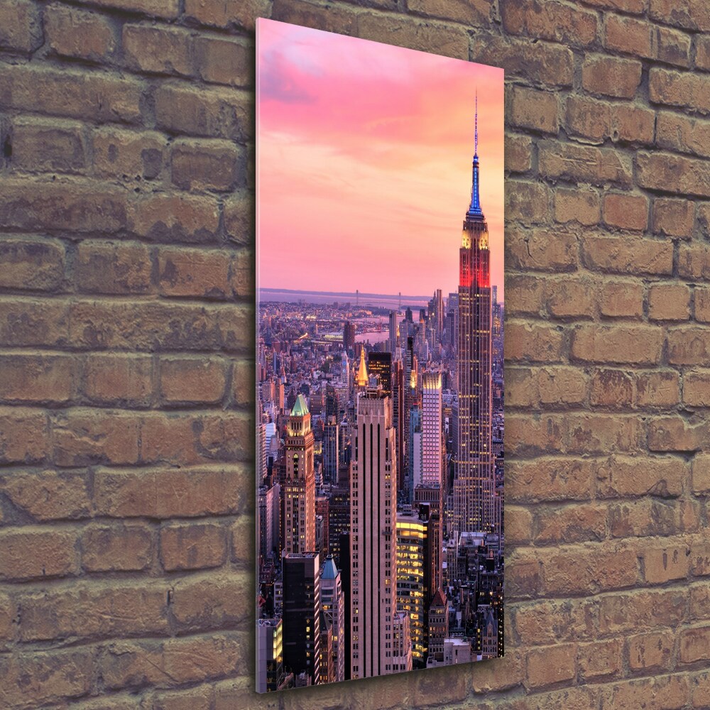 Foto obraz na szkle pionowy Nowy Jork zachód