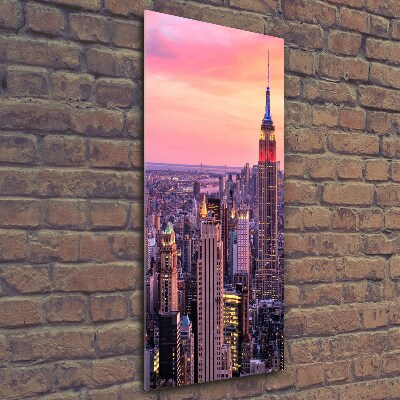 Foto obraz na szkle pionowy Nowy Jork zachód
