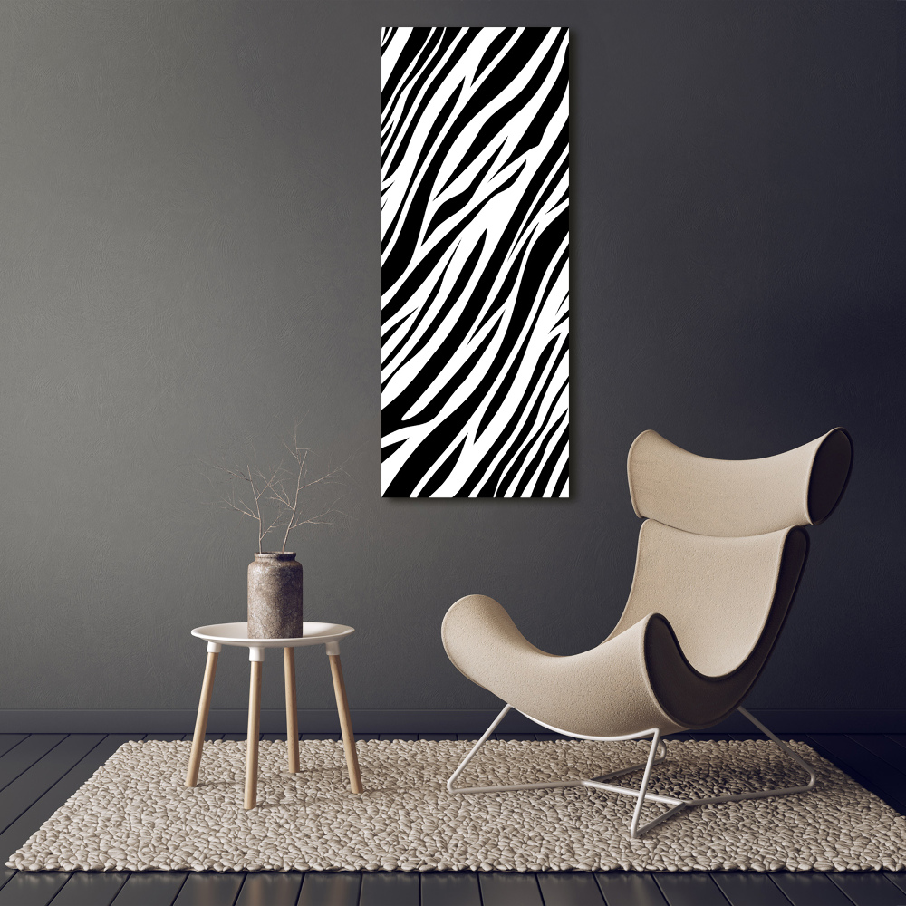 Foto obraz szkło hartowane pionowy Zebra tło