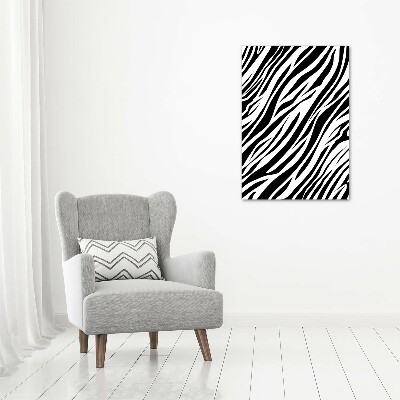 Foto obraz szkło hartowane pionowy Zebra tło