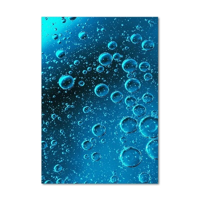 Foto obraz zdjęcie na szkle pionowy Bąble pod wodą