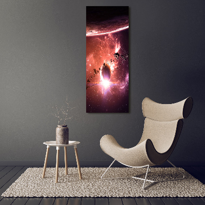 Foto obraz szkło hartowane pionowy Galaktyka