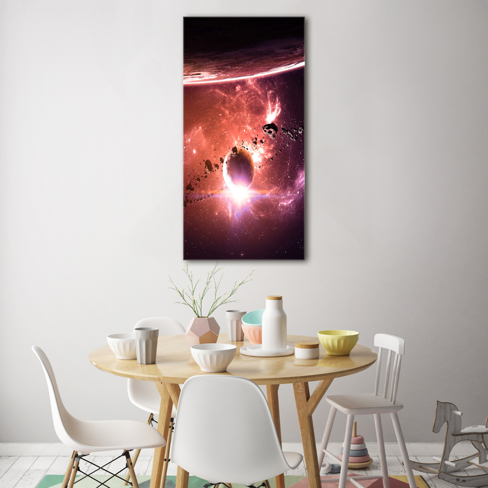 Foto obraz szkło hartowane pionowy Galaktyka