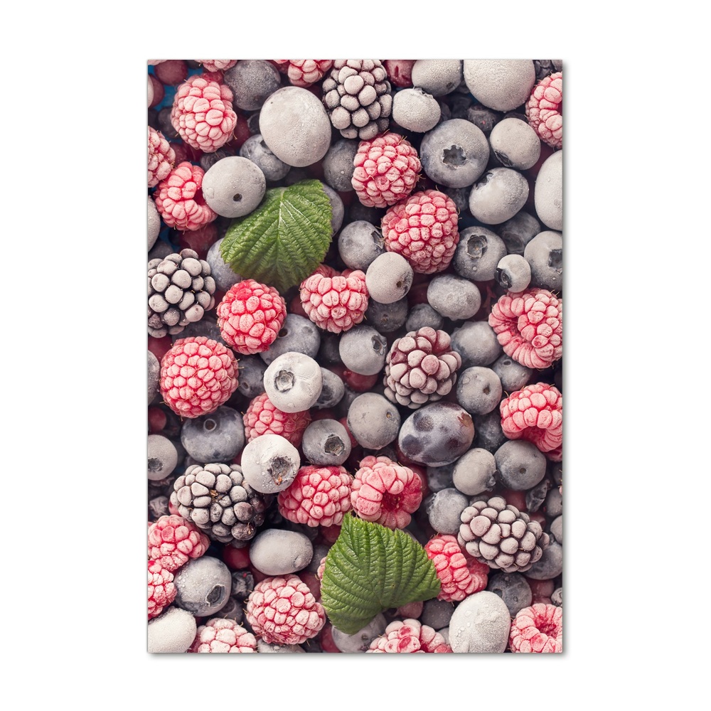 Foto obraz szkło hartowane pionowy Mrożone owoce