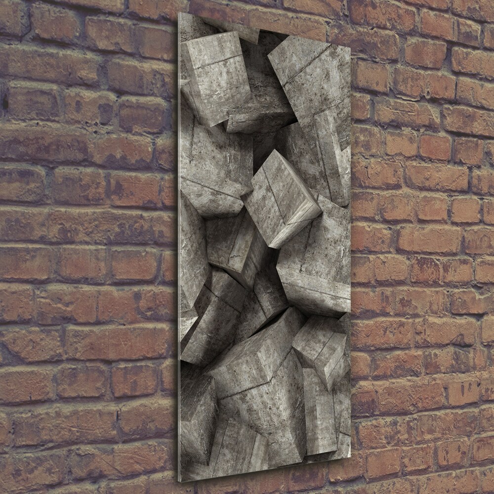 Foto obraz na szkle pionowy Betonowe sześciany