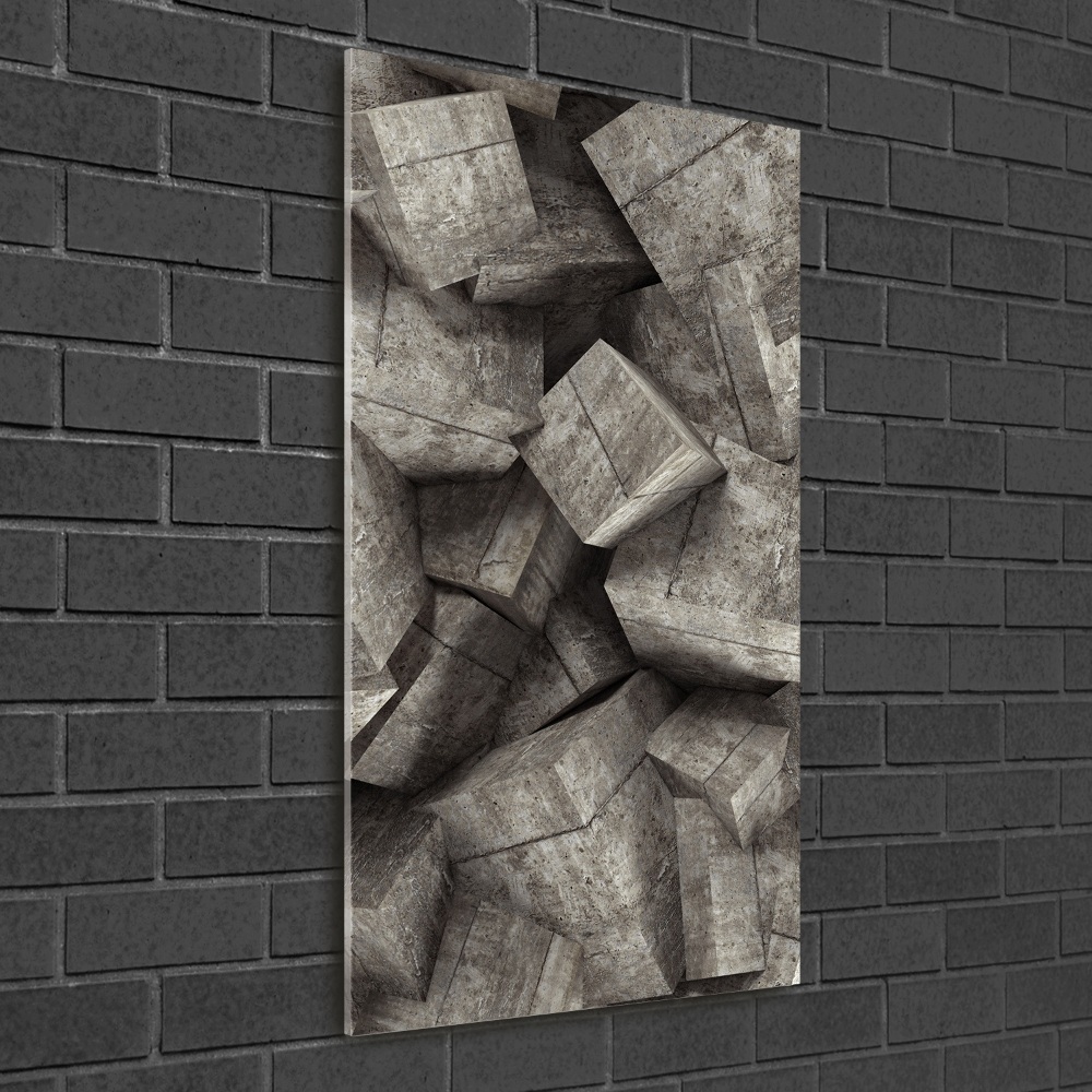 Foto obraz na szkle pionowy Betonowe sześciany