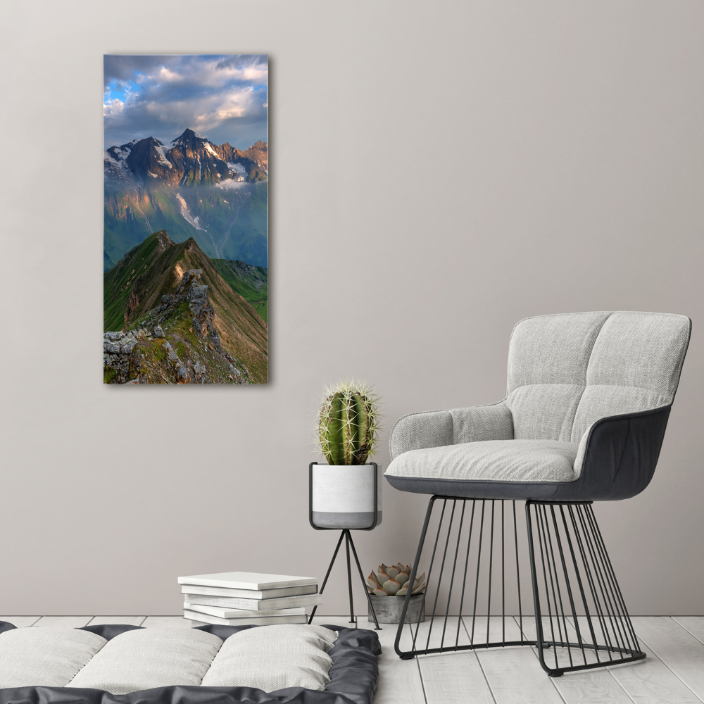 Foto obraz na szkle pionowy Górskie szczyty