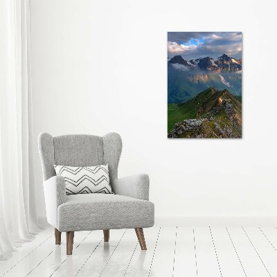 Foto obraz na szkle pionowy Górskie szczyty