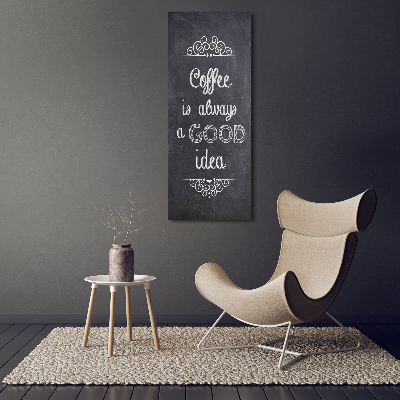 Foto obraz szkło hartowane pionowy Kawa kolaż