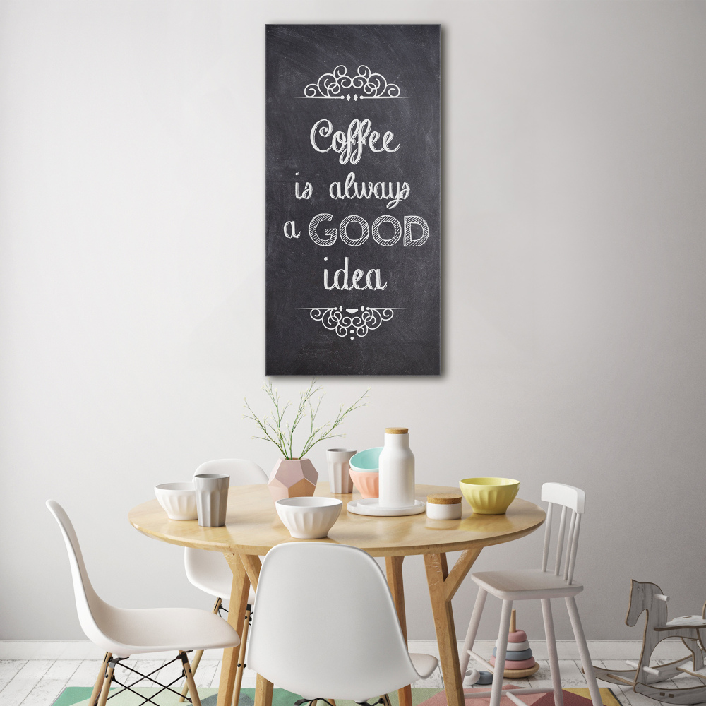 Foto obraz szkło hartowane pionowy Kawa kolaż