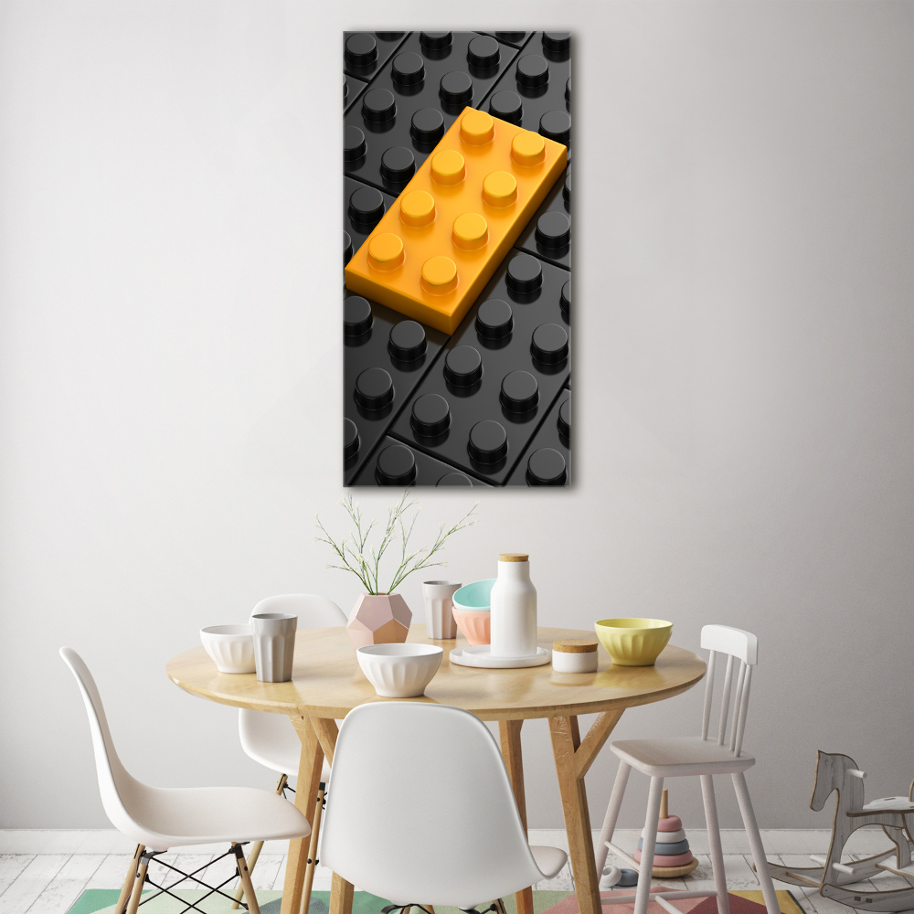 Foto obraz szkło hartowane pionowy Klocki lego