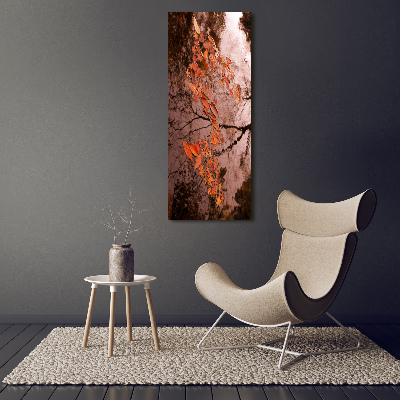 Foto obraz na szkle pionowy Jesienne liście
