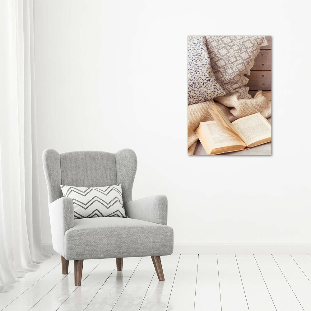 Foto obraz na szkle pionowy Relaks przy książce
