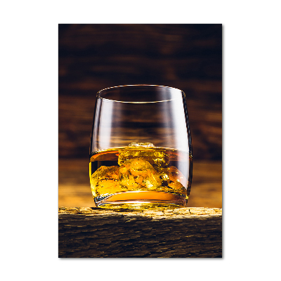 Foto obraz na szkle pionowy Burbon w szklance