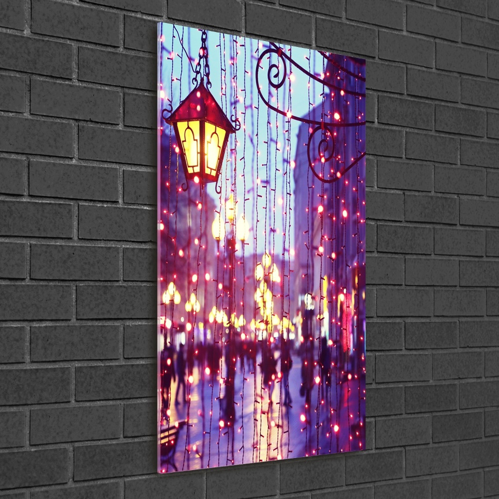 Foto obraz na szkle pionowy Światełka w mieście