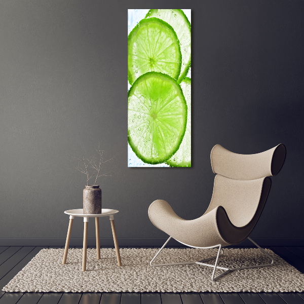 Foto obraz szklany pionowy Limonka pod wodą