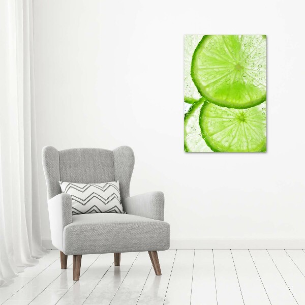 Foto obraz szklany pionowy Limonka pod wodą