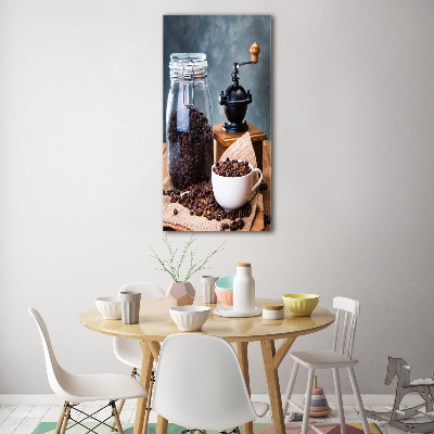 Foto obraz zdjęcie na szkle pionowy Młynek do kawy
