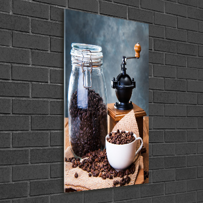 Foto obraz zdjęcie na szkle pionowy Młynek do kawy