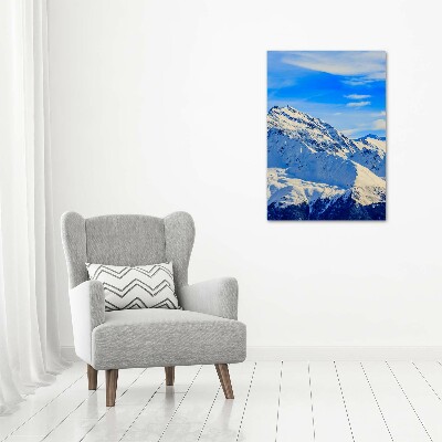 Foto obraz szkło hartowane pionowy Góry zimą