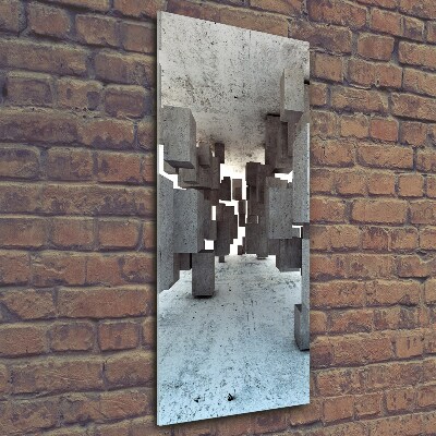 Foto obraz na szkle pionowy Sześciany w betonie