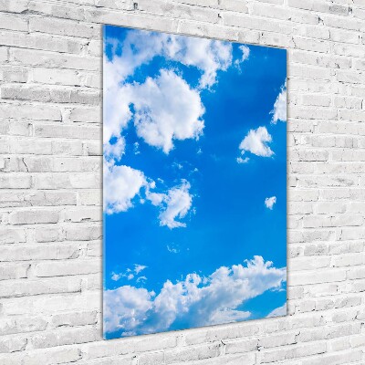 Foto obraz szklany pionowy Chmury na niebie