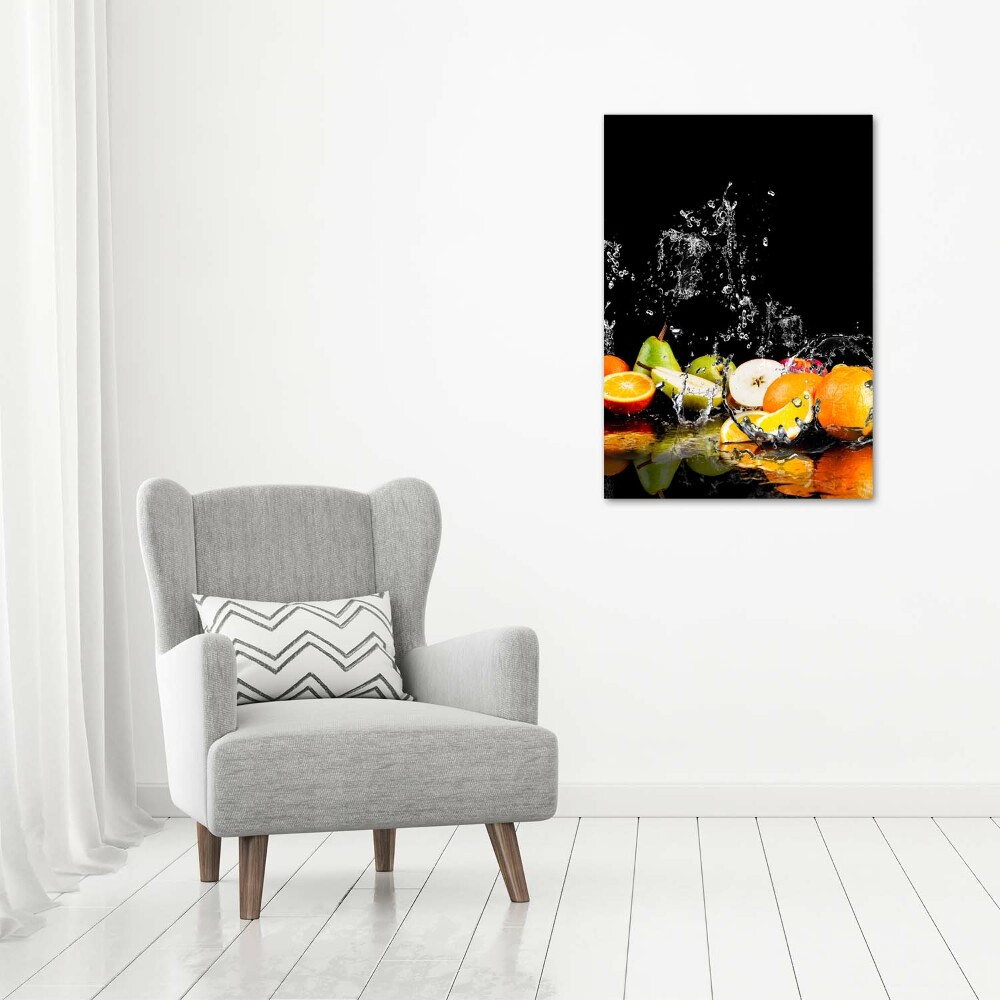 Fotoobraz szklany na ścianę do salonu pionowy Owoce