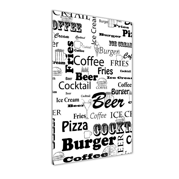 Foto obraz na szkle pionowy Menu w restauracji