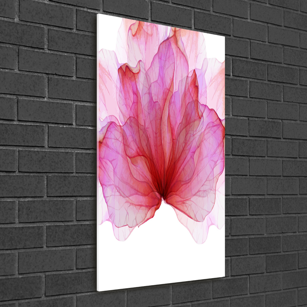 Foto obraz szkło hartowane pionowy Różowy kwiat