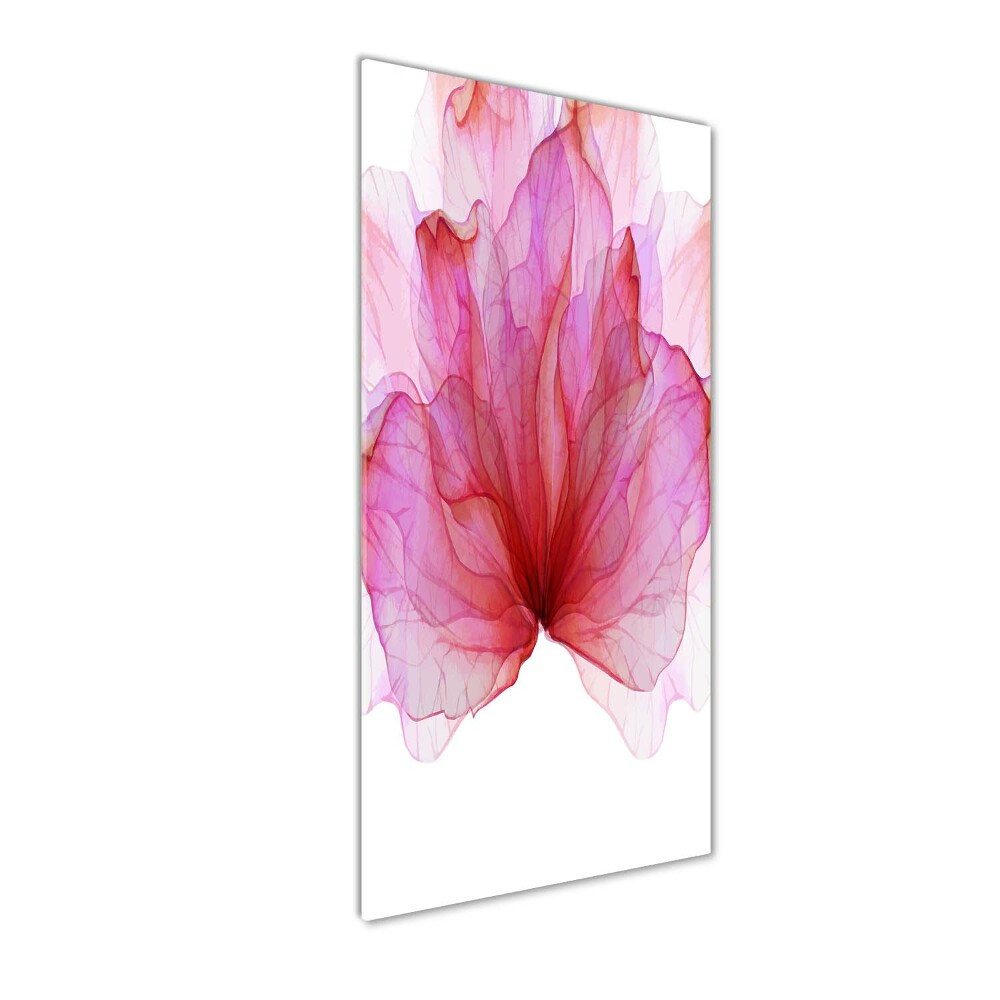 Foto obraz szkło hartowane pionowy Różowy kwiat