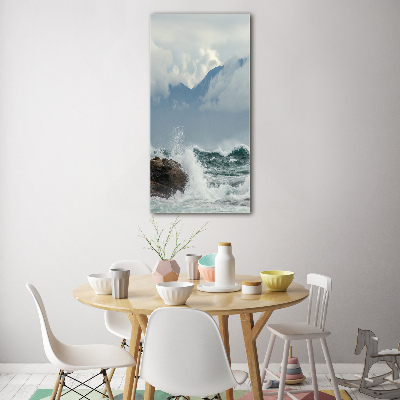 Foto obraz na szkle pionowy Wzburzone morze