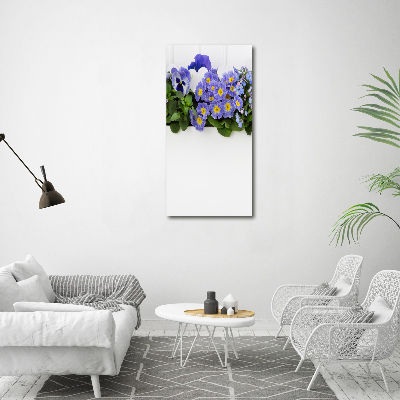 Foto obraz szklany pionowy Fioletowe kwiaty