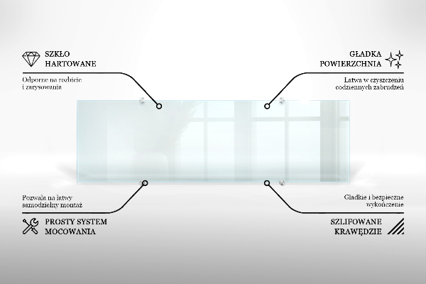 Panel szklany do kuchni transparentny 