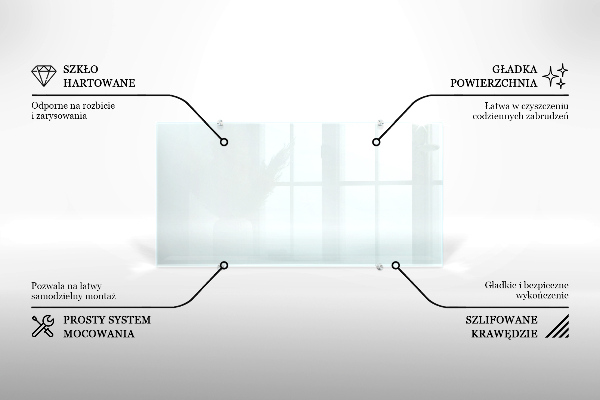 Panel szklany do kuchni transparentny 