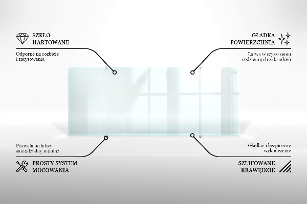 Panel szklany do kuchni transparentny 