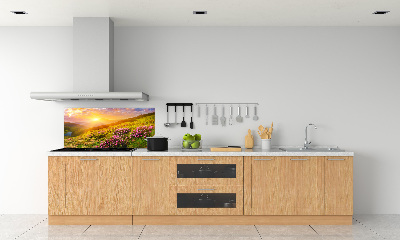Panel do kuchni Zachód słońca góry