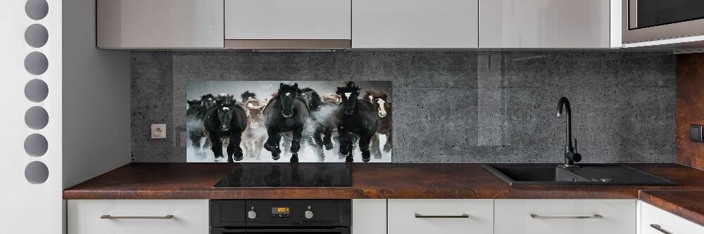 Panel do kuchni Konie w galopie
