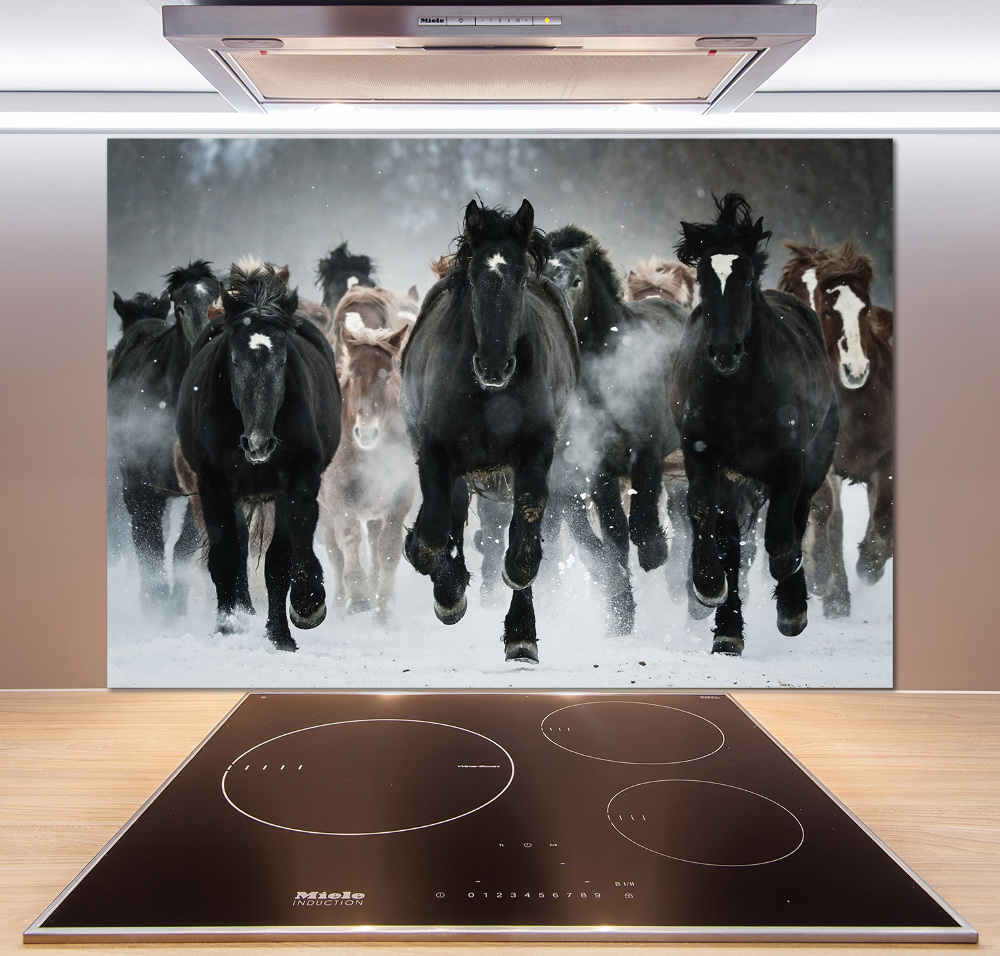 Panel do kuchni Konie w galopie