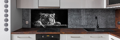 Panel szklany do kuchni Tygrys