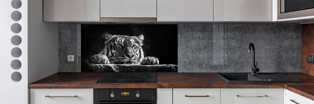 Panel szklany do kuchni Tygrys