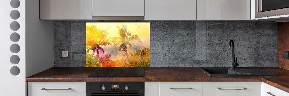 Panel do kuchni Kolorowe palmy