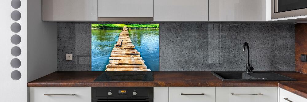 Panel do kuchni Drewniany most