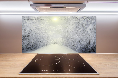 Panel do kuchni Piękny las zimą