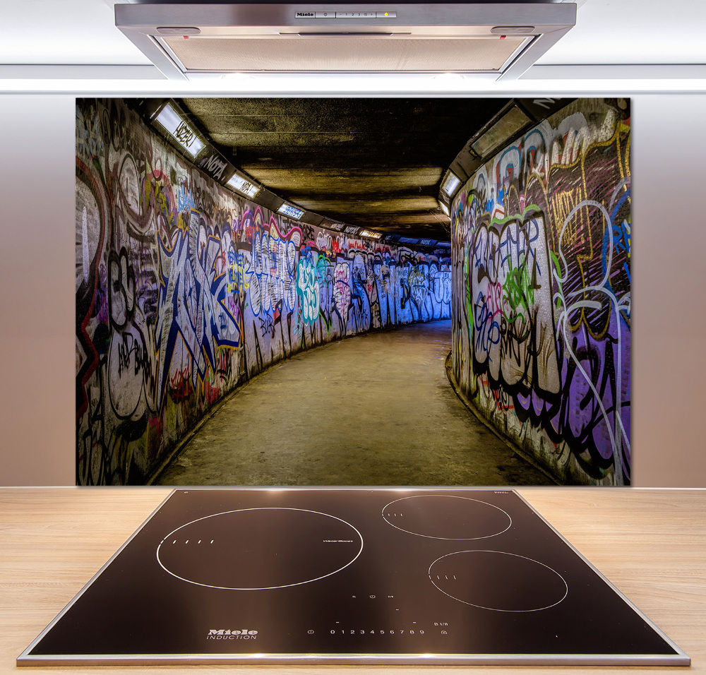Panel do kuchni Graffiti w metrze