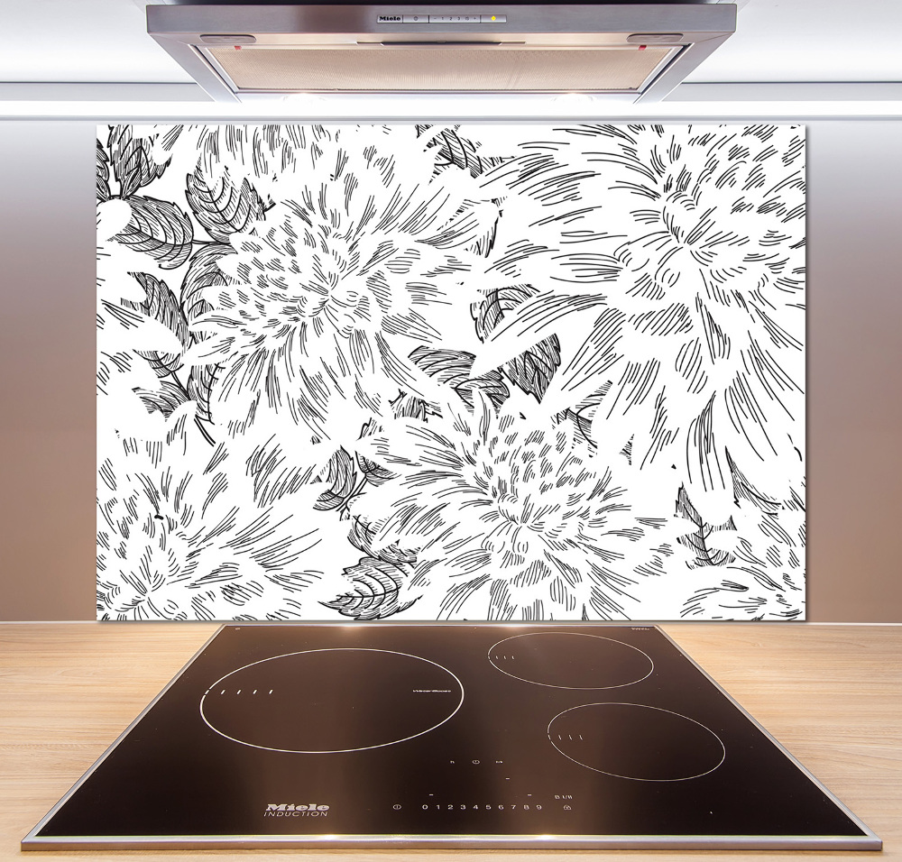 Panel do kuchni Kwiatowy wzór