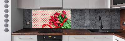 Panel do kuchni Tulipany serduszka