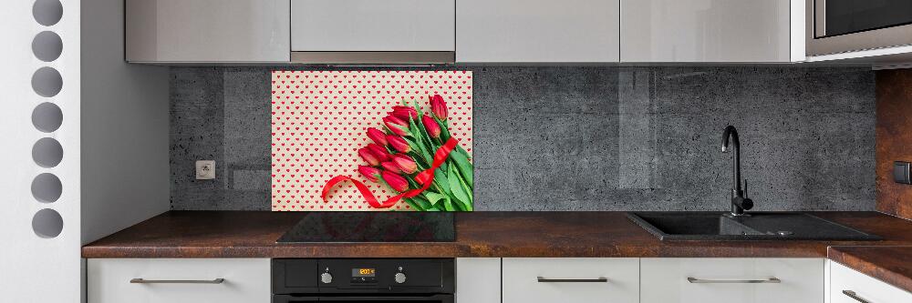 Panel do kuchni Tulipany serduszka